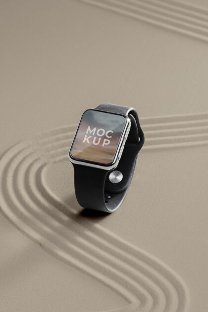 显示沙中的智能手表展示模型技术分类促销