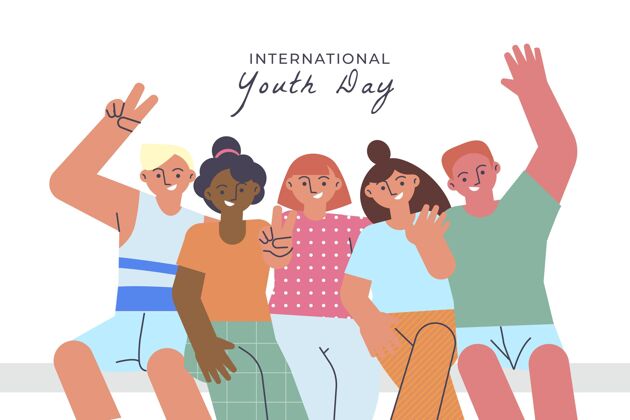 事件国际青年节插画国际青年节纪念青年节