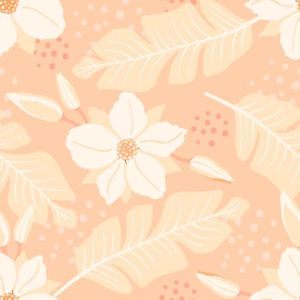 面料桃色花卉图案材料图案壁纸