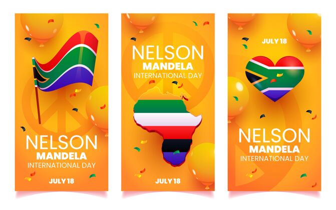 曼德拉卡通纳尔逊·曼德拉国际日横幅集荣誉纳尔逊曼德拉国际日南非国旗