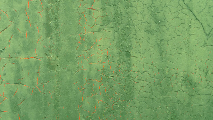 背景肮脏的金属绿色油漆墙背景墙壁生锈油漆