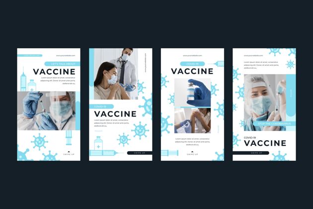 疫苗注射直线平板疫苗instagram故事集流行病收集大流行