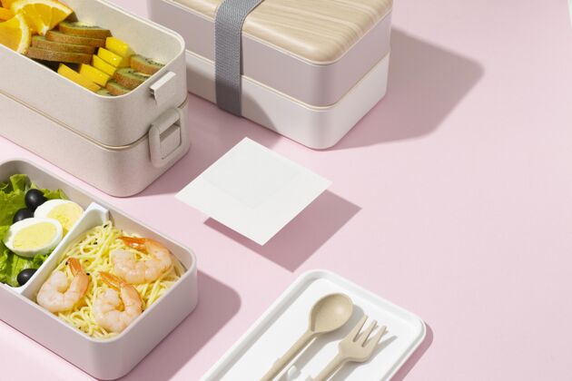 营养日本便当盒组成小吃组成容器