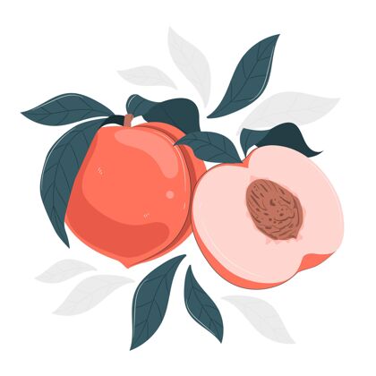 水果桃子概念图桃子熟了节