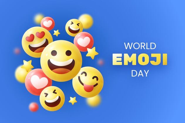 社交媒体详细的世界表情日插图表情日笑脸世界表情日