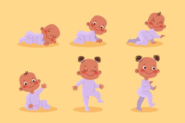 女婴女婴的平面设计阶段平面设计婴儿孩子