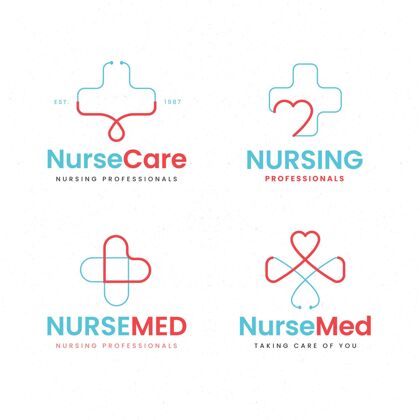 标识平面设计护士标志收集公司医疗平面设计
