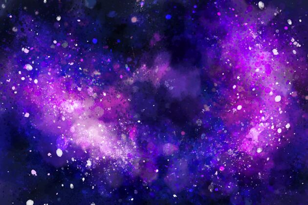 背景手绘水彩银河背景外太空宇宙天文学