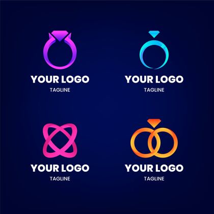 渐变创意渐变设计戒指标志模板Logo商业Logo品牌
