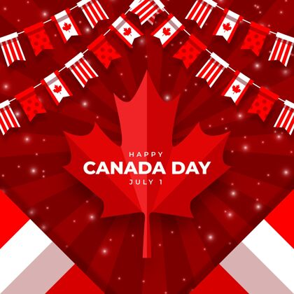 加拿大加拿大平日插画加拿大日枫叶节日