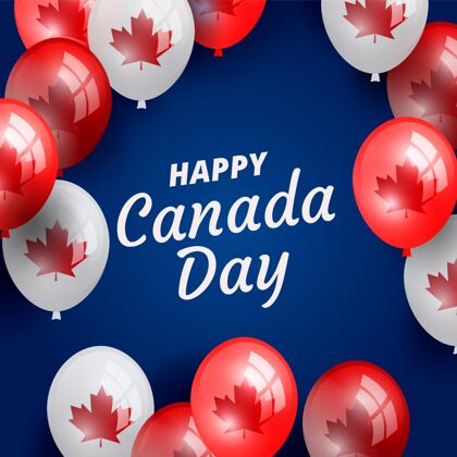 节日现实加拿大日气球背景加拿大加拿大爱国