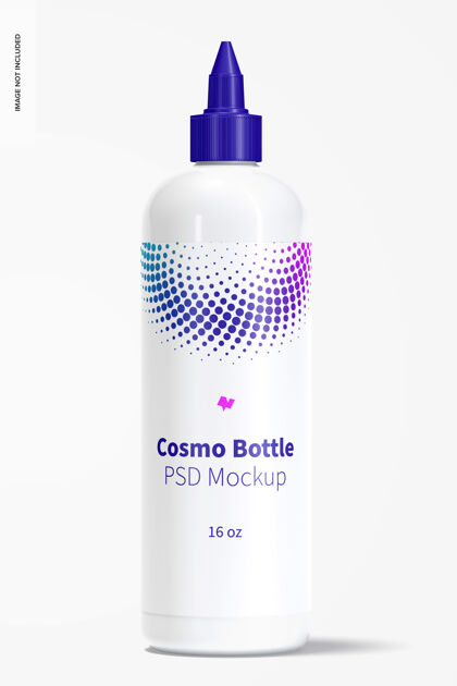 商标16盎司cosmo瓶 顶部有扭曲的瓶盖模型瓶子奶瓶品牌