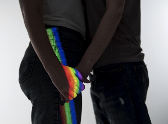爱同性恋夫妇和同性恋者标志性取向彩虹宽容