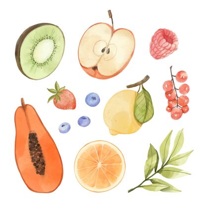 收藏手绘水彩画水果系列美味水果水果收藏