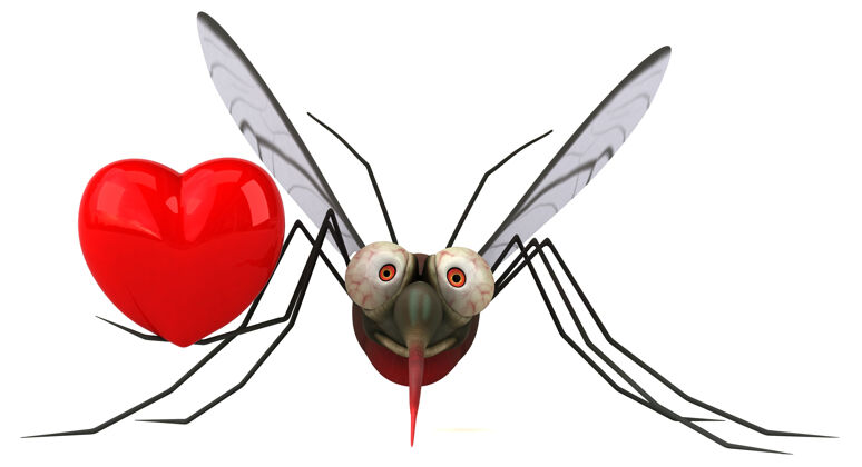 传播蚊子3d插图病毒动物疼痛