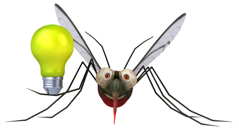 昆虫蚊子3d插图3d动物细菌