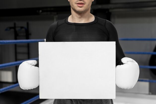 运动员戴拳击手套的人模拟训练生活方式运动男性