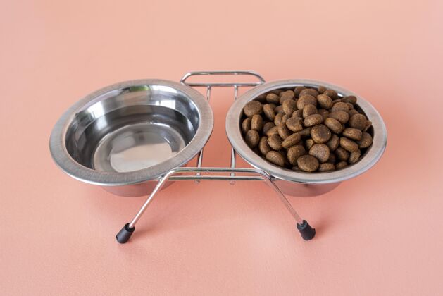 宠物配件静物与碗设置水和食物食物碗宠物配件宠物食品
