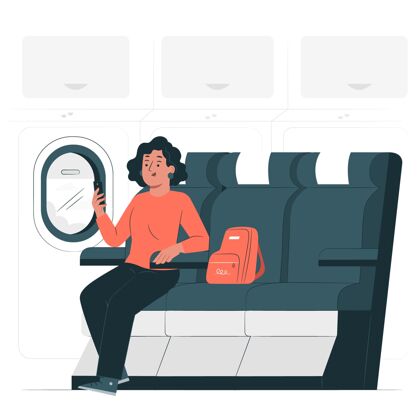 飞机靠窗座位？概念图靠窗座位女士座位