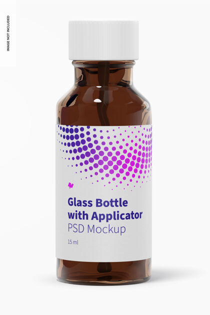 实验室圆形玻璃瓶与治疗棒样机药品药品品牌