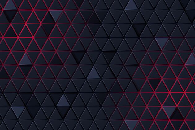 多边形黑色和红色抽象背景抽象现代几何