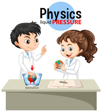 实验室解释物理液体压力的科学家浮子液体压力