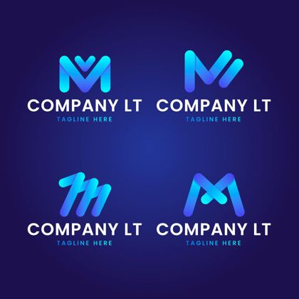 Company收集模板与m标志BrandingMLogoBusiness