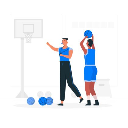 篮球教练？概念图训练工作客户