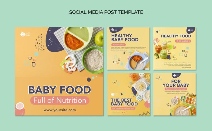 Instagram帖子婴儿食品instagram贴子包Instagram营养美味