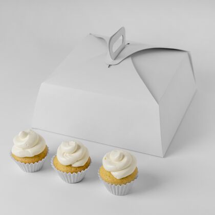 盒子美味的纸杯蛋糕模型纸杯蛋糕甜点面包房