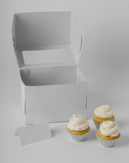 美味美味的纸杯蛋糕模型盒子模型蛋糕