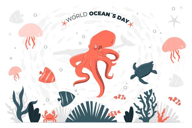海洋日世界海洋日？概念图国际环境日