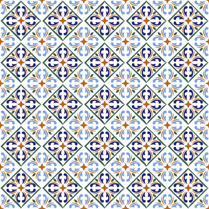 室内摩洛哥蓝色瓷砖印刷或西班牙陶瓷表面花纹纹理地板东方瓷砖