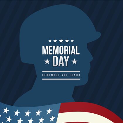 节日手绘美国阵亡将士纪念日插图5月31日军队联邦