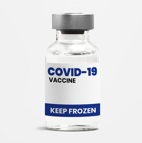 溶液有储存条件的Covid-19疫苗注射玻璃瓶液体标签信息