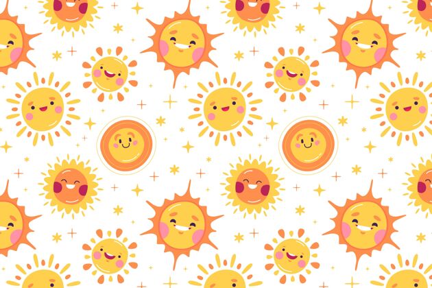 太阳背景手绘太阳图案太阳图案图案墙纸