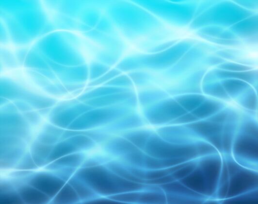 反射蓝色的深水和海洋抽象的自然背景表面背景底部