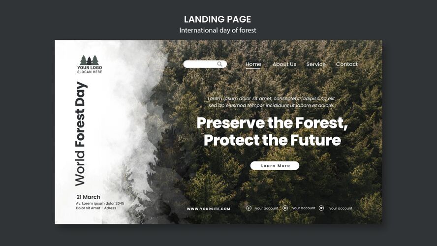 主页世界森林日登陆页模板登陆页环境全球