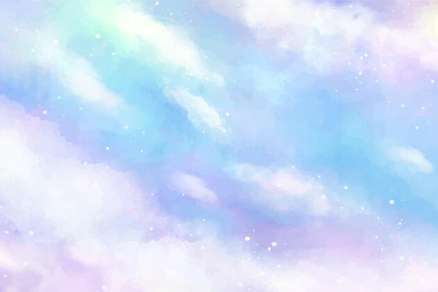 粉彩天空柔和的天空背景水彩背景粉彩背景独角兽背景