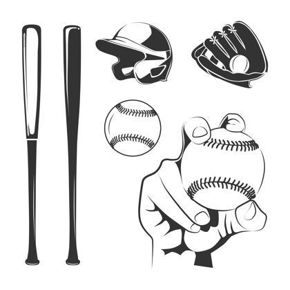 黑色棒球俱乐部黑元素套装运动棒球比赛