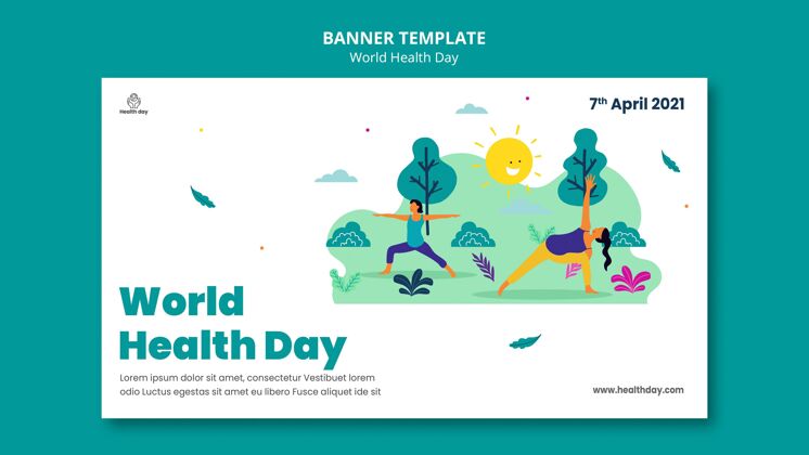 预防世界卫生日横幅模板健康世界卫生日横幅