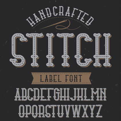 设置复古标签字体名为stitch.good字体使用在任何复古标签或标志字母表字体字母