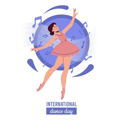 活动手绘国际舞蹈日插画插图国际艺术形式
