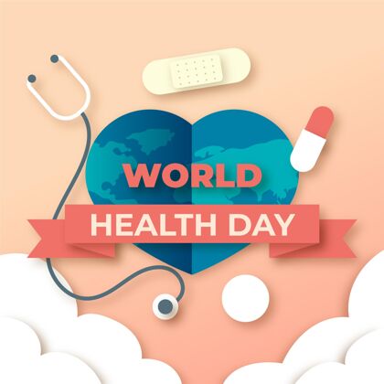 活动世界卫生日纸制插图医学全球预防