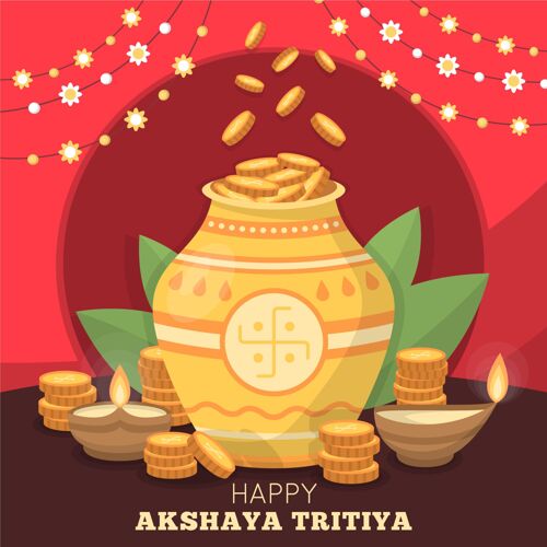 平面设计平面akshayatritiya插图平面印度教印度教