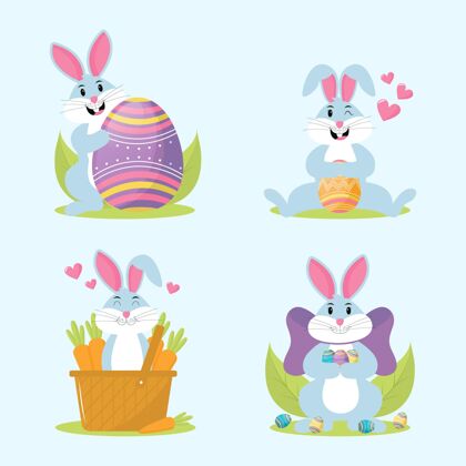 庆祝复活节兔子系列包插图帕斯卡
