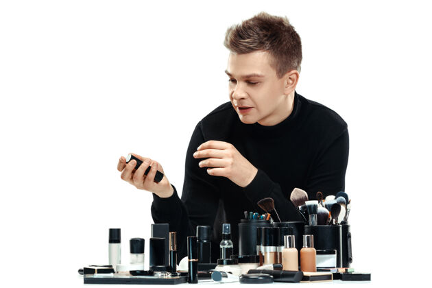 工具专业化妆师用工具隔离在空白处说话沙龙欧洲