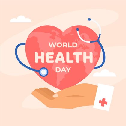 平面世界卫生日插图全球健康健康