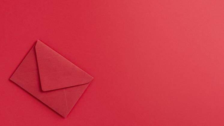 分类用红纸单色静物构图红色信封极简