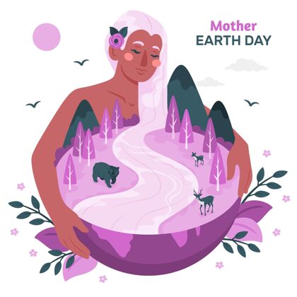 妈妈地球母亲日？概念图自然活动环境